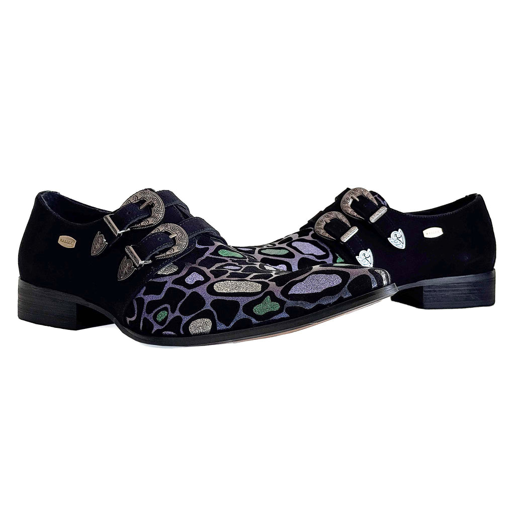 508-A9 - Purple/blue/green/silver multi