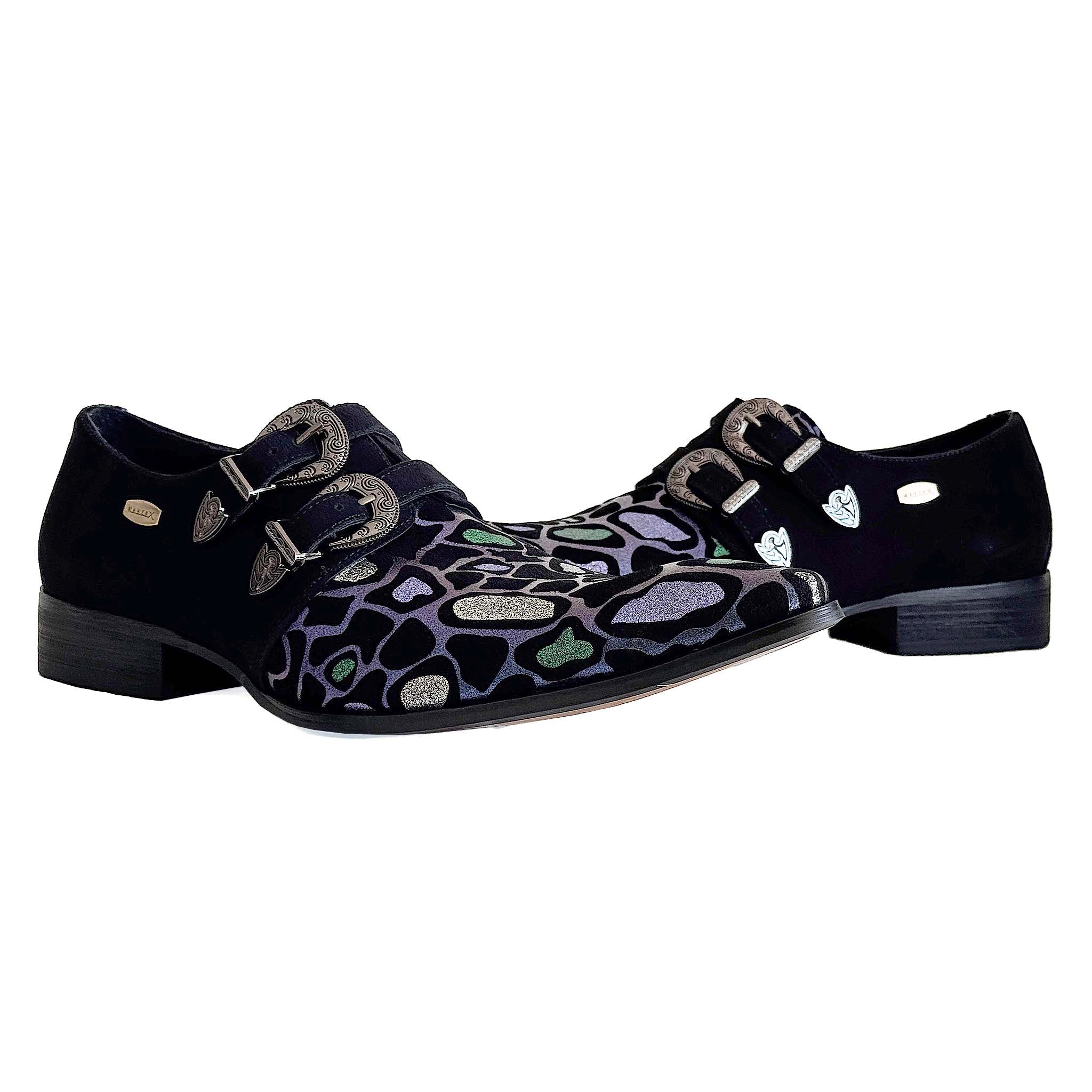508-A9 - Purple/blue/green/silver multi