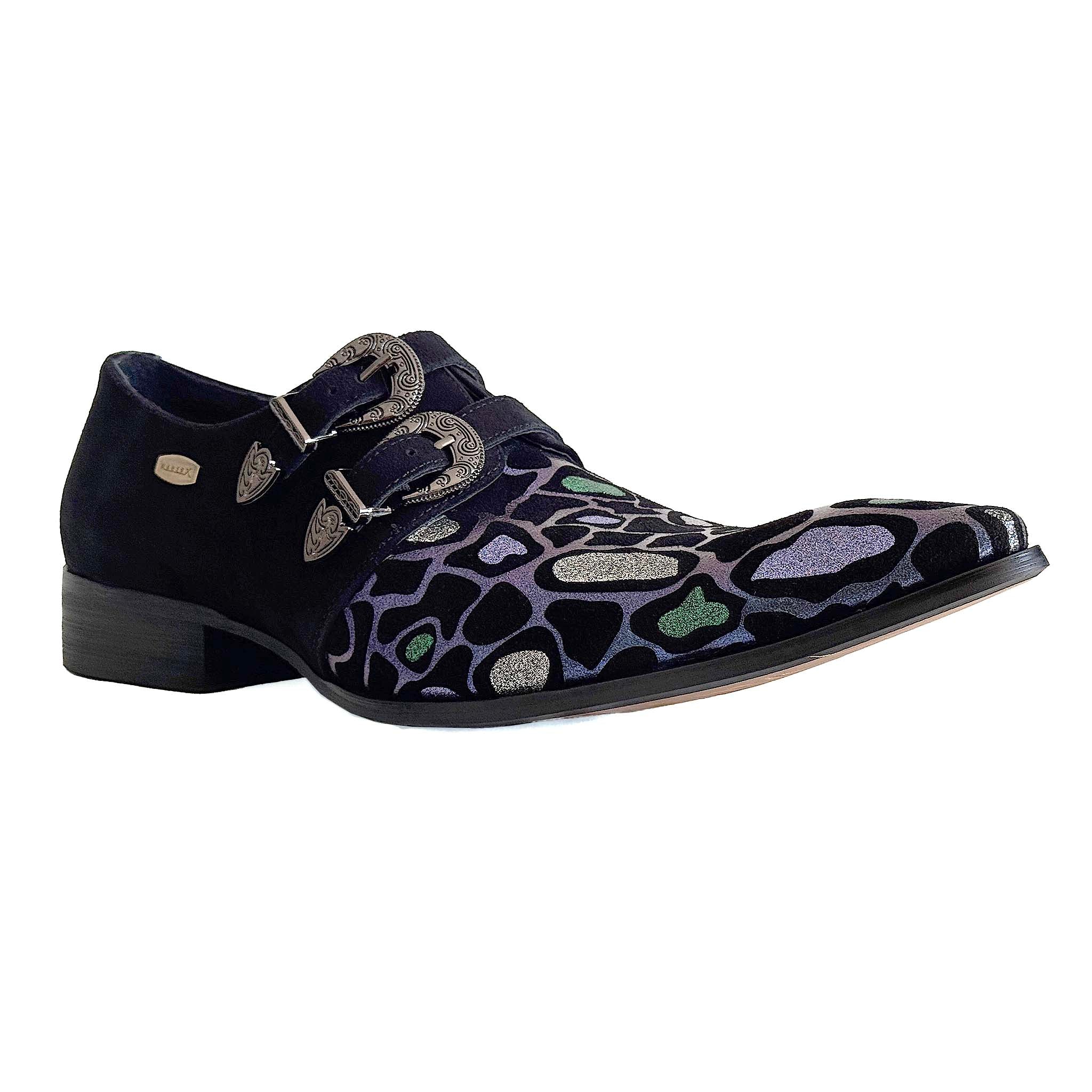 508-A9 - Purple/blue/green/silver multi