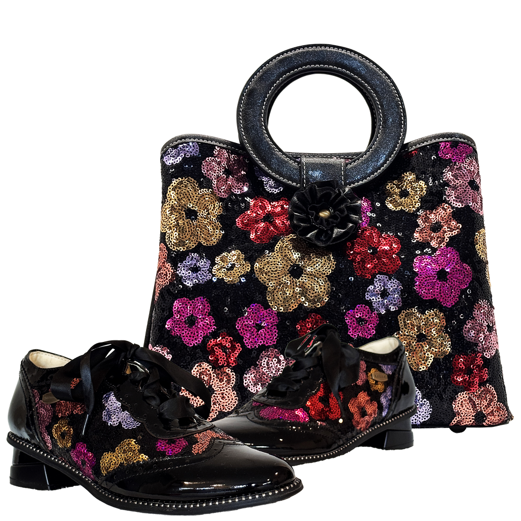 HM2022-2F Noir Sequin Floral