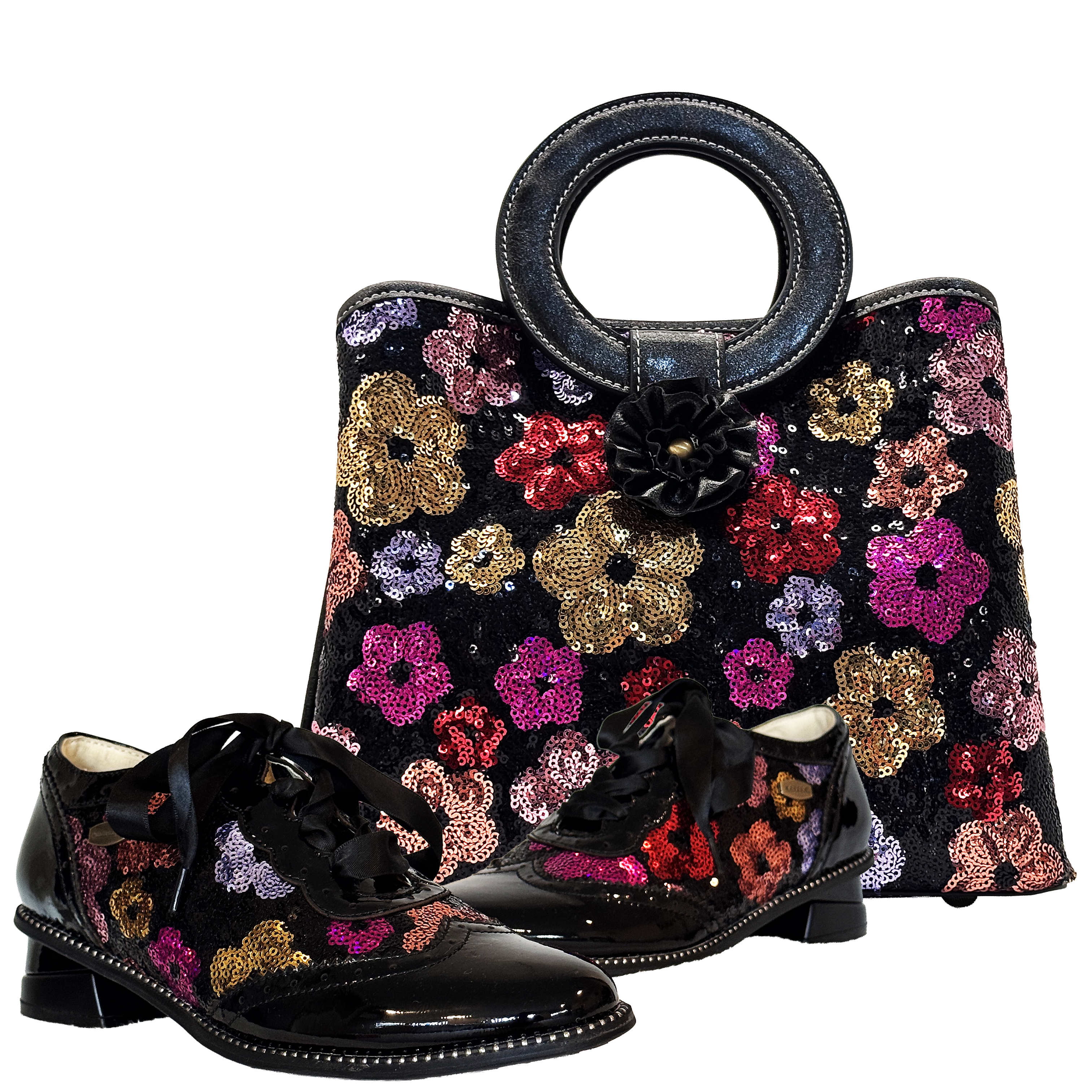 HM2022-2F Noir Sequin Floral