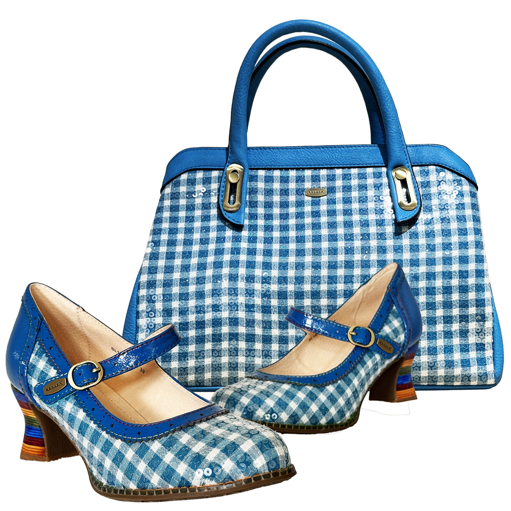 ZC230104-I Turqouise White Gingham