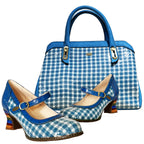 ZC230104-I Turqouise White Gingham