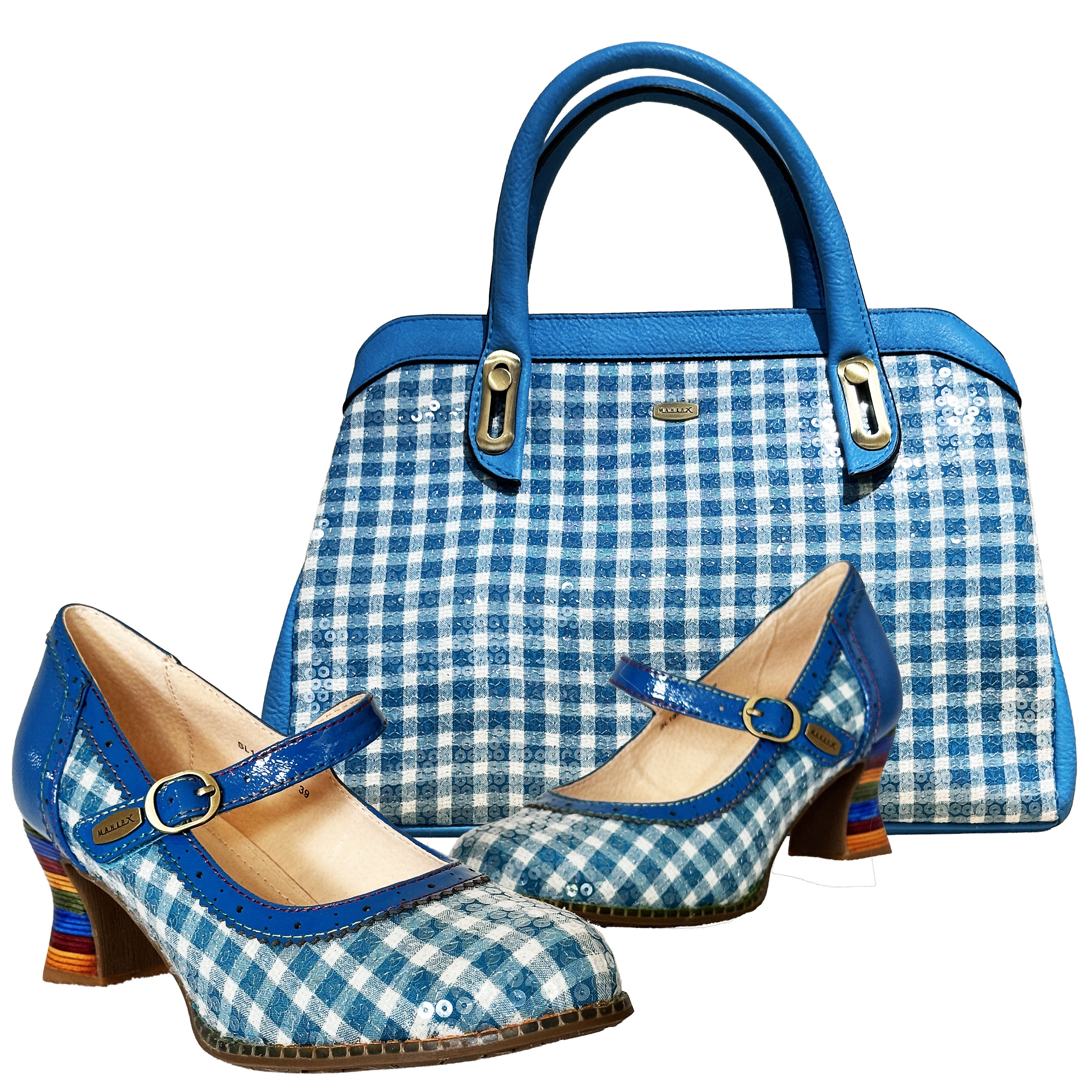 ZC230104-I Turqouise White Gingham