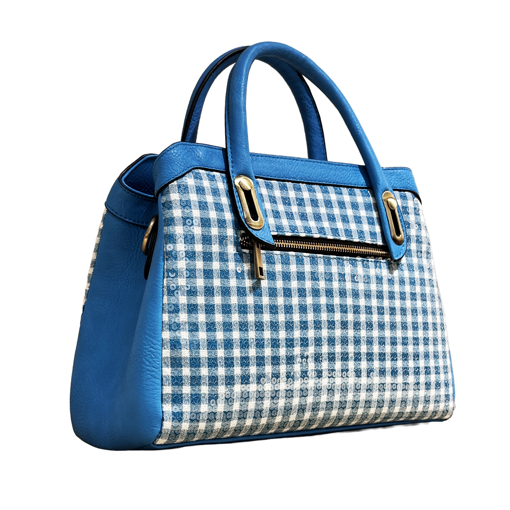 ZC230104-I Turqouise White Gingham