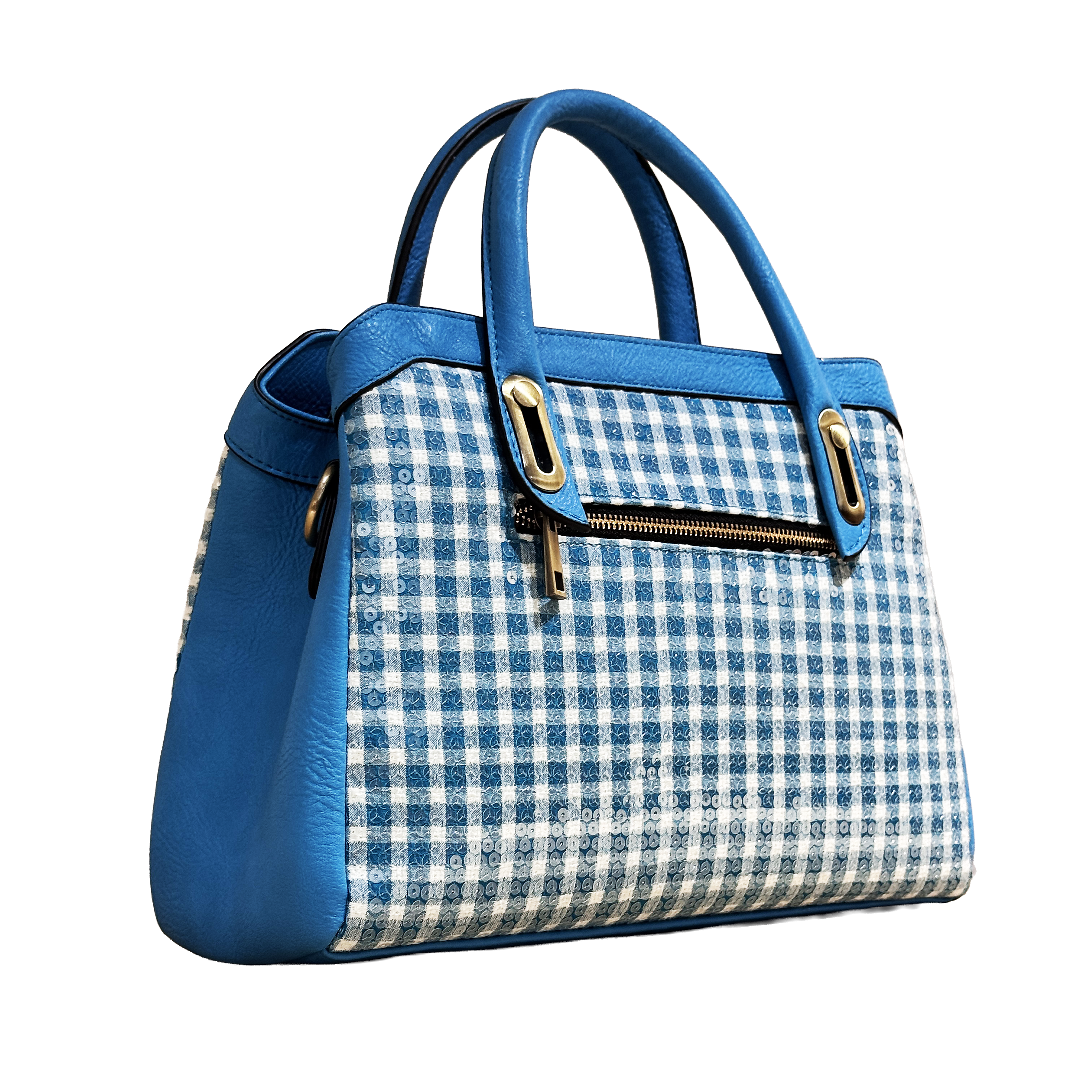 ZC230104-I Turqouise White Gingham